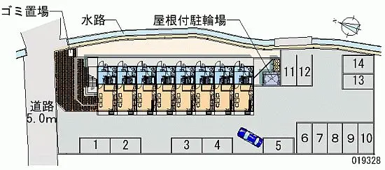 ★手数料０円★弘前市城南２丁目　月極駐車場（LP）